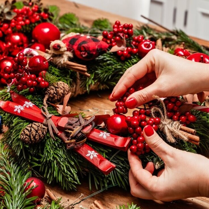 Make a  home-grown Christmas wreath (Christmas)